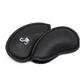 Black golf club head cover with textured finish and stitched edge, numbered tab
