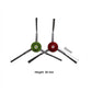 Robot vacuum edge brushes with gray bristles and red/green circular housings