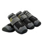 HCPET breathable dog shoes set, dark gray mesh uppers with hook-and-loop straps