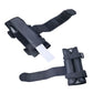 Black wrist brace set with rigid plate insert and adjustable hook-and-loop closure straps