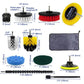 Car Tire Slits Multi-Function Cleaning Brush, 23 PCS / Set