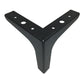 Matte black metal sofa leg bracket with Y-frame and bolt holes