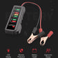 12V battery tester with LED display and red/black battery clip connectors