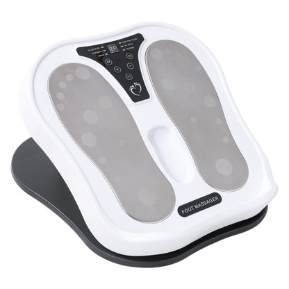 EMS foot massager mat with gray foot pads and built-in control panel