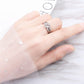 J152 3 In 1 Four-Leaf Clover Detachable Open Adjustable Ring