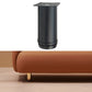 Matte black stainless steel support leg with square top plate and central screw hole