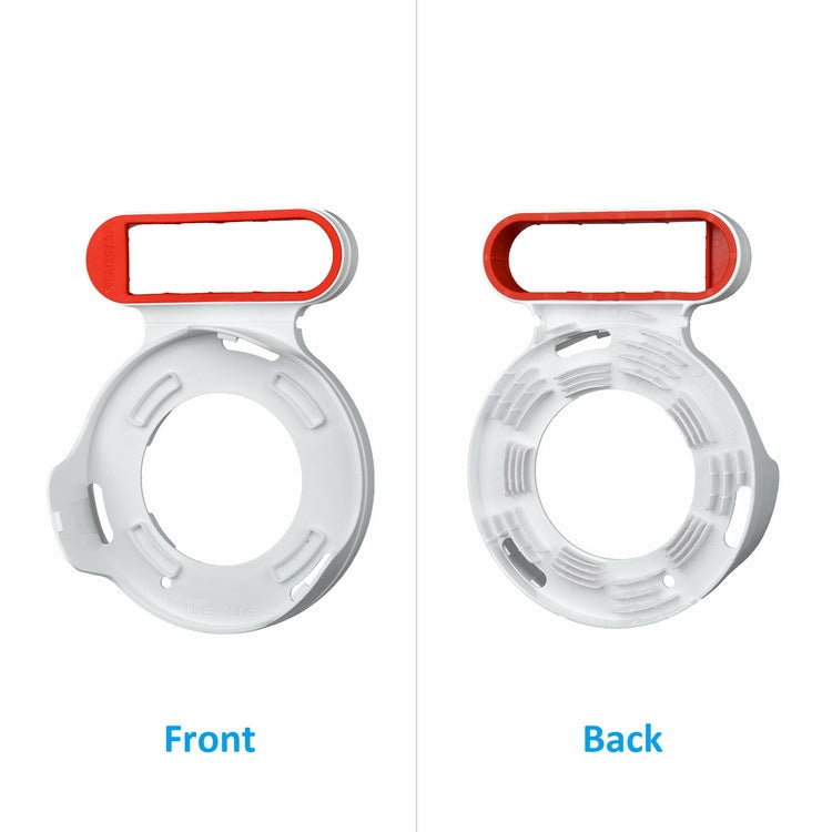 TP-LINK DECO M5 wall mount bracket front and back views with red top frame