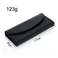 Black eyebrow trimming tool roll pouch with snap closure for storage