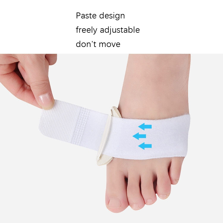 White foot pad strap wrap around the ankle with adjustable fit and non-slip design