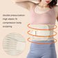 Beige waist trainer belt with layered compression bands and adjustable front closure