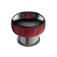 Electric cupping massage device with red base, black top, and red LED indicator