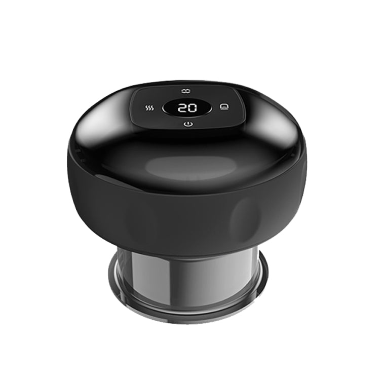 Electric cupping massage device with LED control panel, black base