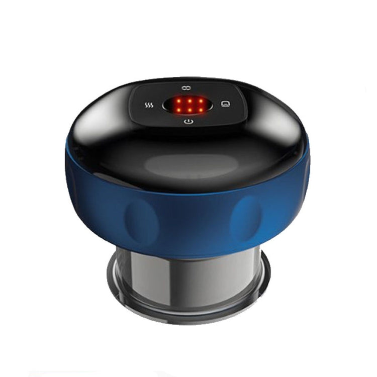 Electric cupping massage device with LED control panel, blue body and black top