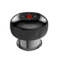 Electric cupping massage device with LED heat display, black base and top