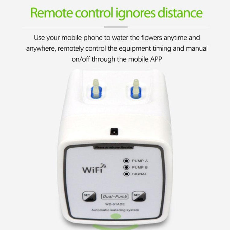WiFi drip irrigation controller with dual-pump controls and pump A/B signal indicators