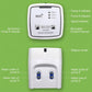 WiFi drip irrigation controller with pump A/B indicators, set buttons, and dual water inlets