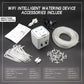 WiFi drip irrigation controller kit with adapter, tubing, filters, and installation stakes