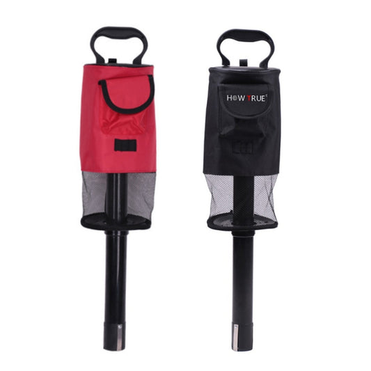 HOWTRUE Golf Detachable Standing Ball Picker, Red, Black