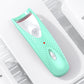 Green heated eyelash perming curler with textured finish and white heating plate window