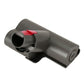 Vacuum cleaner mite removal nozzle with dark gray body and red control tab