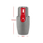 Grey vacuum cleaner tool adapter, front view with red dual ports