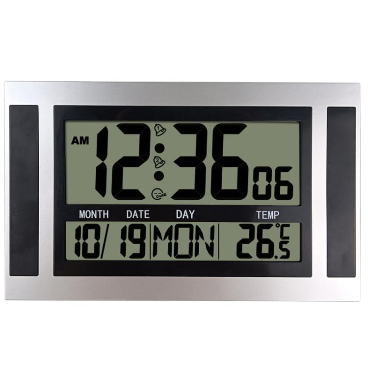Large Screen LCD Wall Clock Minimalist Electronic Alarm Clock, Large Screen LCD