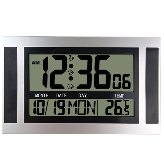 Large Screen LCD Wall Clock Minimalist Electronic Alarm Clock, Large Screen LCD