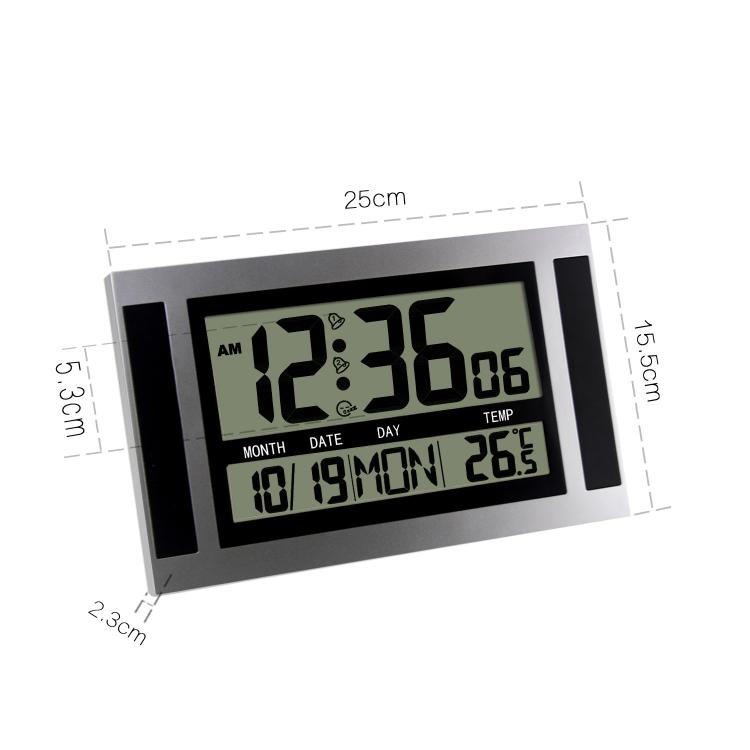 Large Screen LCD Wall Clock Minimalist Electronic Alarm Clock, Large Screen LCD