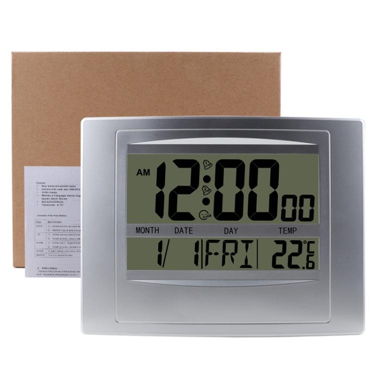 Home Big Screen Display Digital Electronic Wall Clock Living Room Temperature Clock, Anniversary Alarm