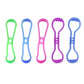 Multi-color stretching pullers in green, blue, pink, purple, and blue