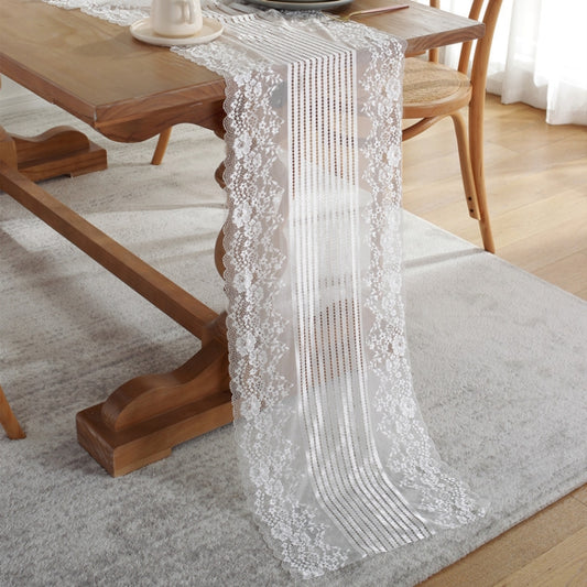 Romantic Lace Table Runner Wedding Decoration, 90cm, 120cm, 140cm, 160cm, 180cm, 200cm, 220cm, 260cm, 300cm