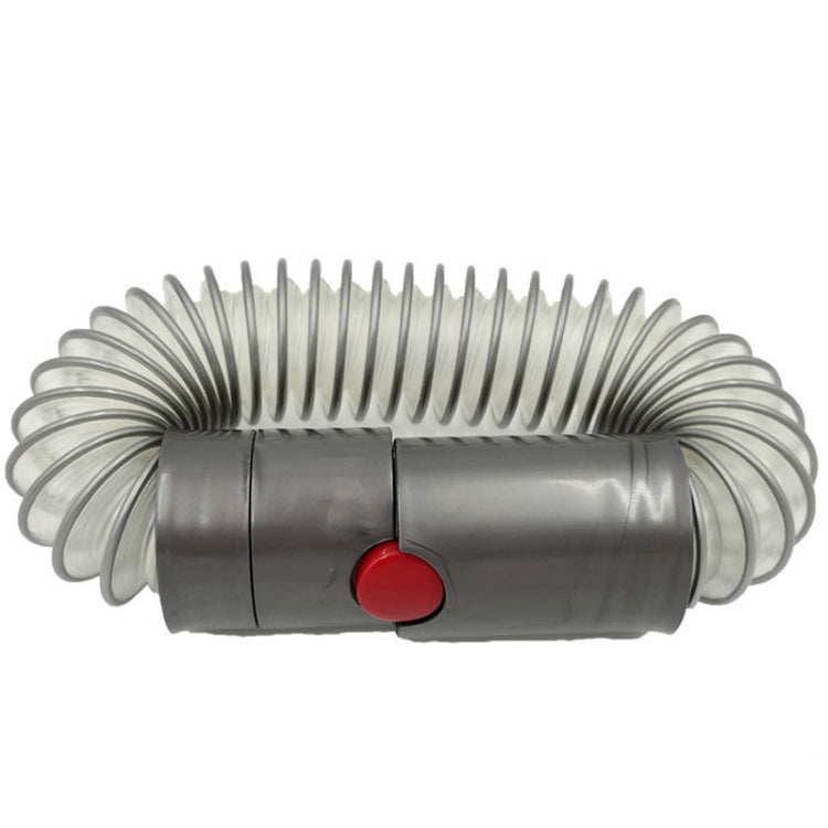 Coiled vacuum hose with red button control