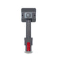 Vacuum brush tool with textured handle grip and red release switch