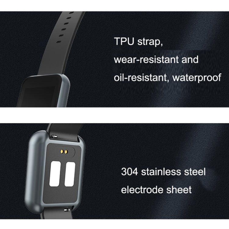Shock smart watch close-up with TPU strap and 304 stainless steel electrode sheet