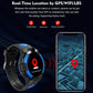 Children 4G waterproof smartwatch with black case, red ring, and silicone strap
