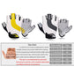 Gel padded bicycle half-finger gloves with breathable mesh and shock-absorbing palm