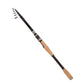 Telescopic carbon fishing lure rod with cork handle and line guide rings