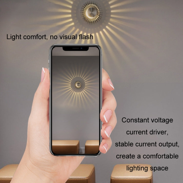 LED Aluminum Aisle Light Sunflower Corridor Lamp Decorative Light, Visible Installation 1W, Visible Installation 3W, Invisible Installation 1W, Invisible Installation 3W