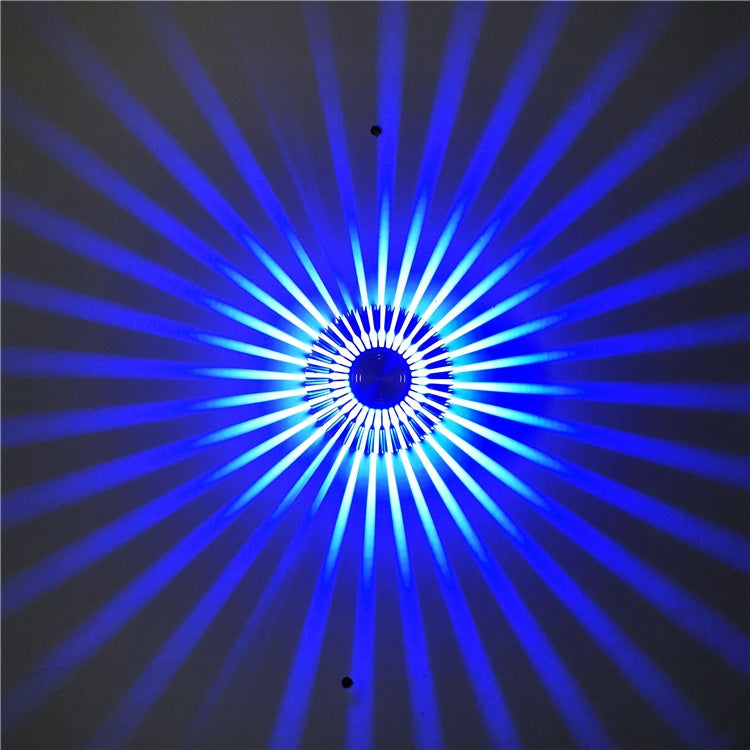 Sunflower LED light with blue radial beams