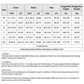 Size chart for thermal diving top with chest, waist, hips, and weight