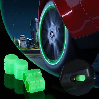 4pcs / Set Luminous Tire Valve Cap Electric Motorcycle Vacuum Tire Valve Cover, Style: Split Effect, 4pcs /Set One Effect, 4pcs /Set Split Effect