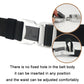 Aluminum alloy safety buckle belt close-up, black strap with silver adjustable buckle