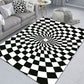 3D Stereo Rectangular Visual Geometric Living Room Carpet, 40x60cm, 50x80cm, 60x90cm, 80x120cm, 80x160cm, 120x160cm, 140x200cm