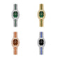 Multi-color rhinestone women’s quartz watch set with dark octagon dials