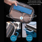 Peacock blue stainless steel lunch box with sealed lid, silicone ring, and four latch buckles