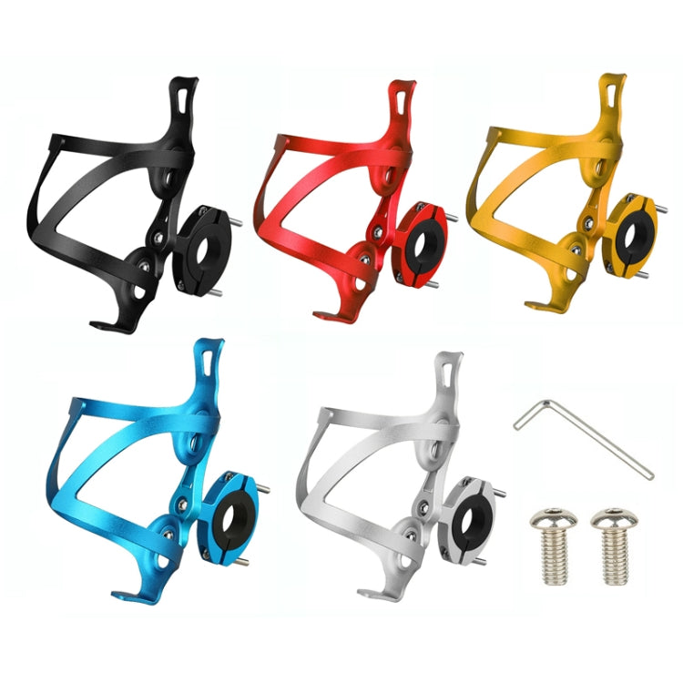 Bicycle kettle frame set in blue, silver, black, and gold with mounting hardware