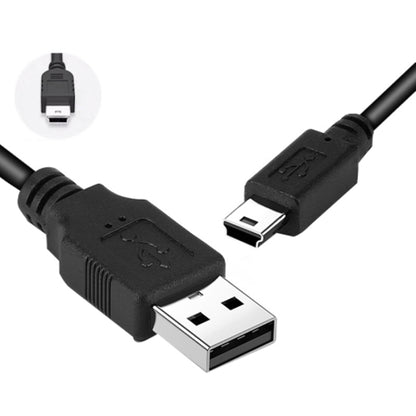 Black USB-A to micro-USB car charging cable with straight connector ends