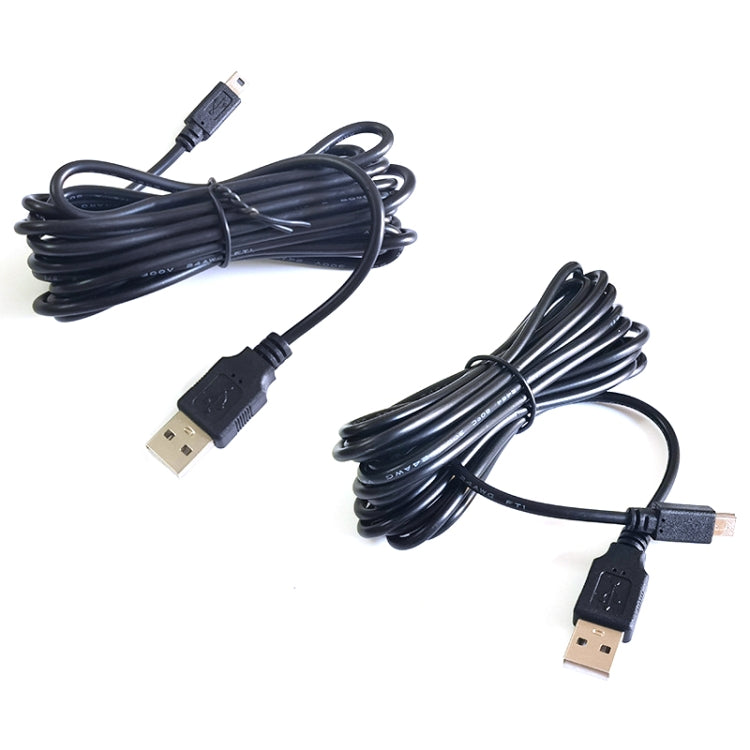 Two black USB charging cables with USB-A and micro-USB connectors