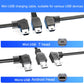 Mini USB and micro USB connector charging cable heads with USB-A plugs