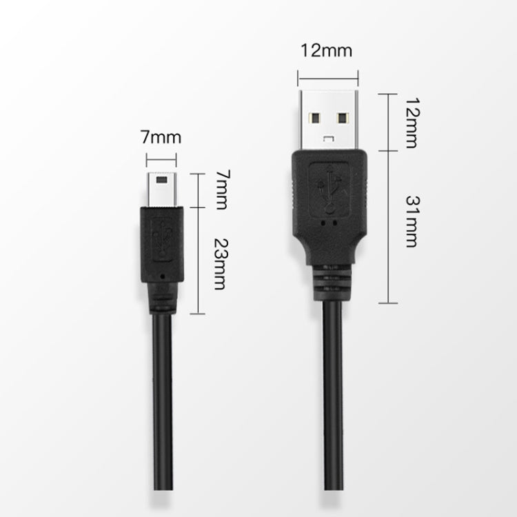 Black USB-A to micro-USB charging cable with compact connector dimensions